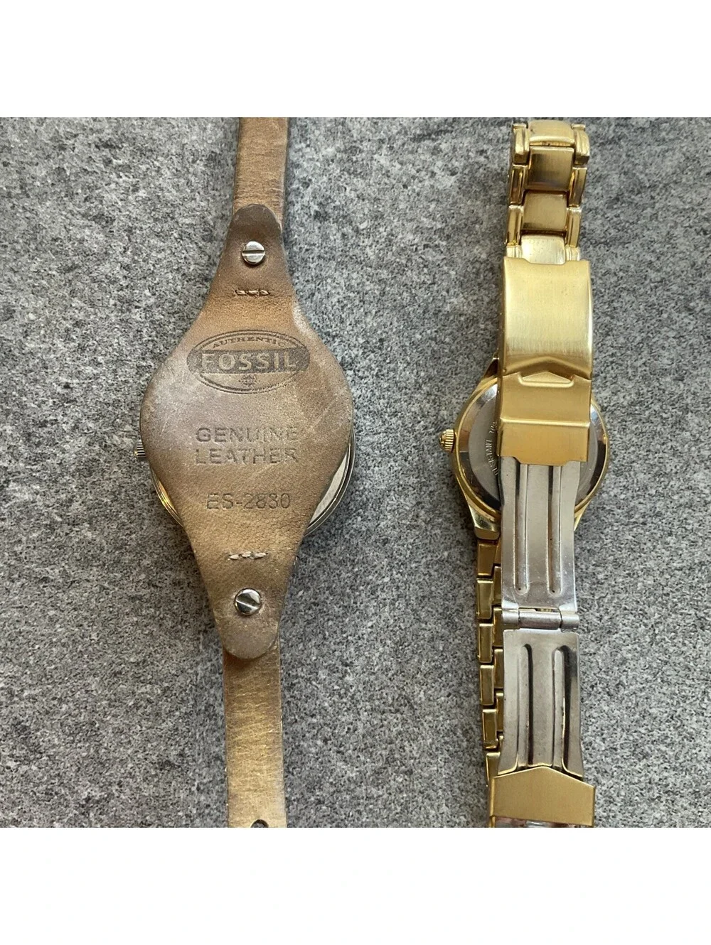 Nice Pair of Fossil And Gruen Womens Watches Both Watches Run Great D1